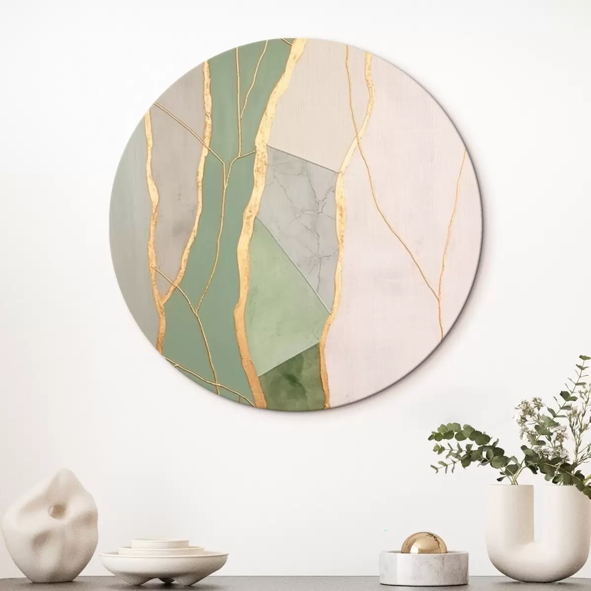 Ronde schilderijen Abstracte lijnen r45830