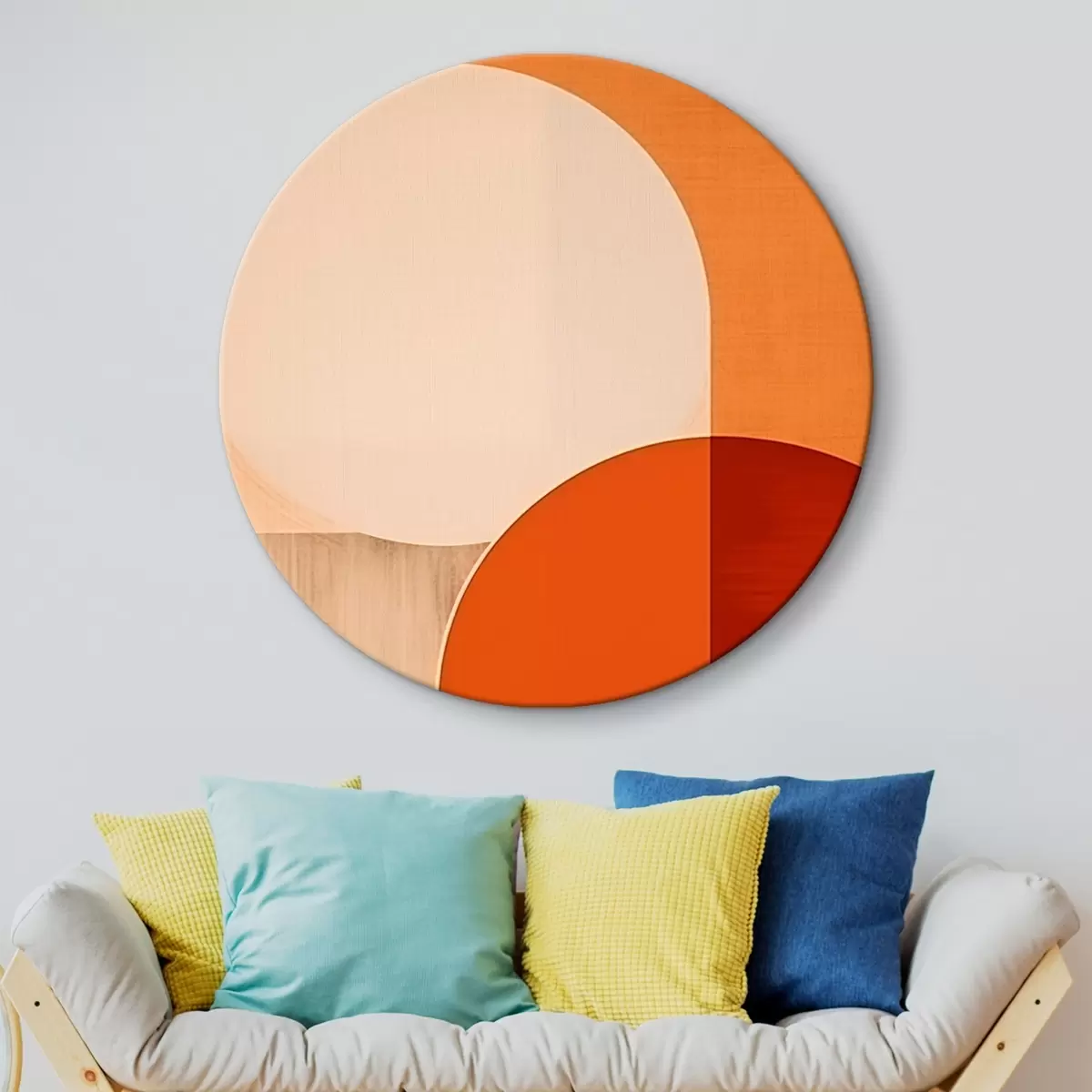 Ronde schilderijen Abstracte halve cirkels r45845
