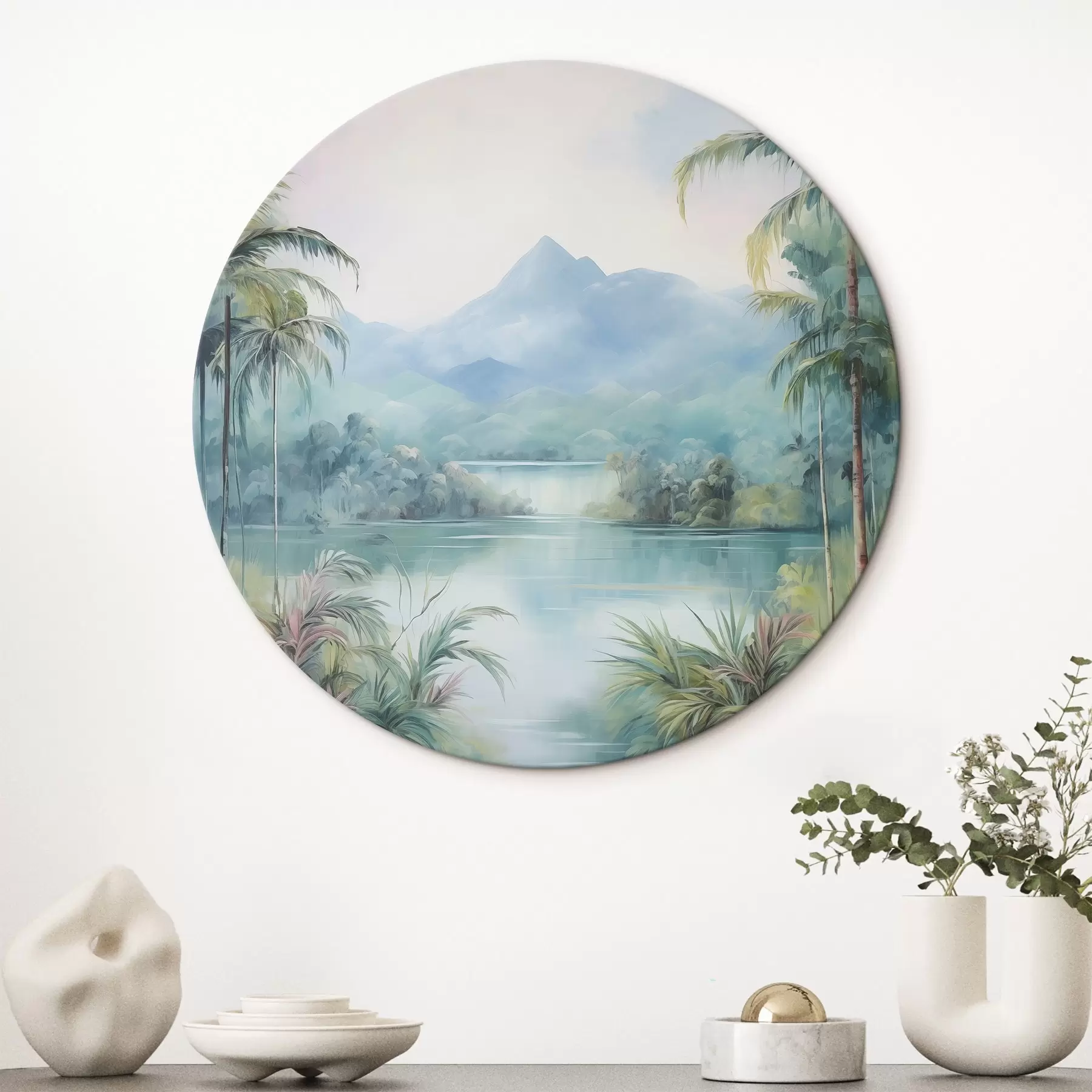  Schilderijen Rivier in de jungle voor de berg r45912