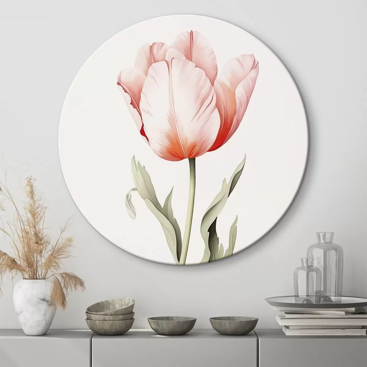 Ronde schilderijen Tulp r45914
