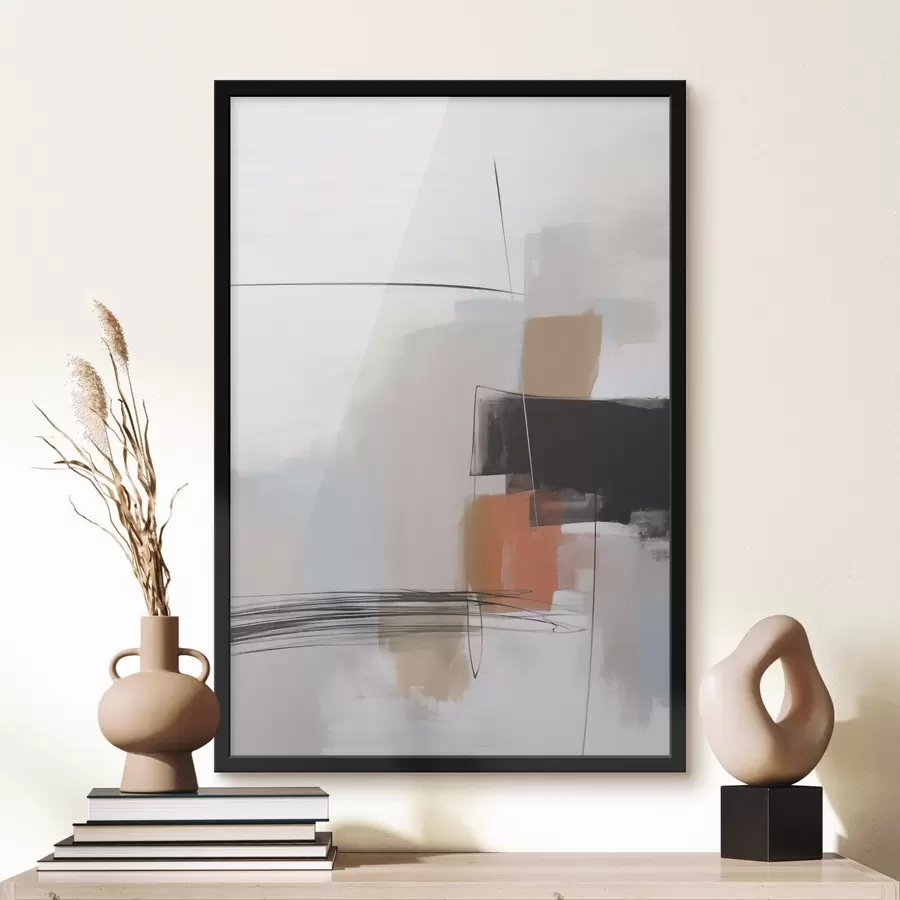 Fotobehang Abstractie imitatie van penseelstreken f45919