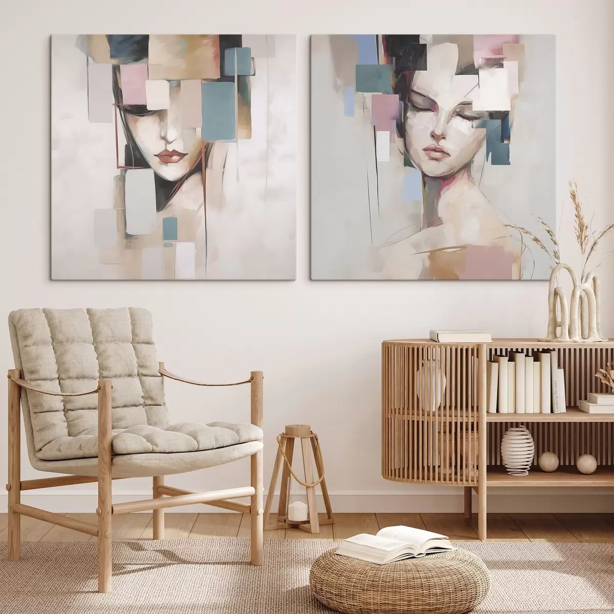  Schilderijen Abstract portret imitatie van schilderij m00755