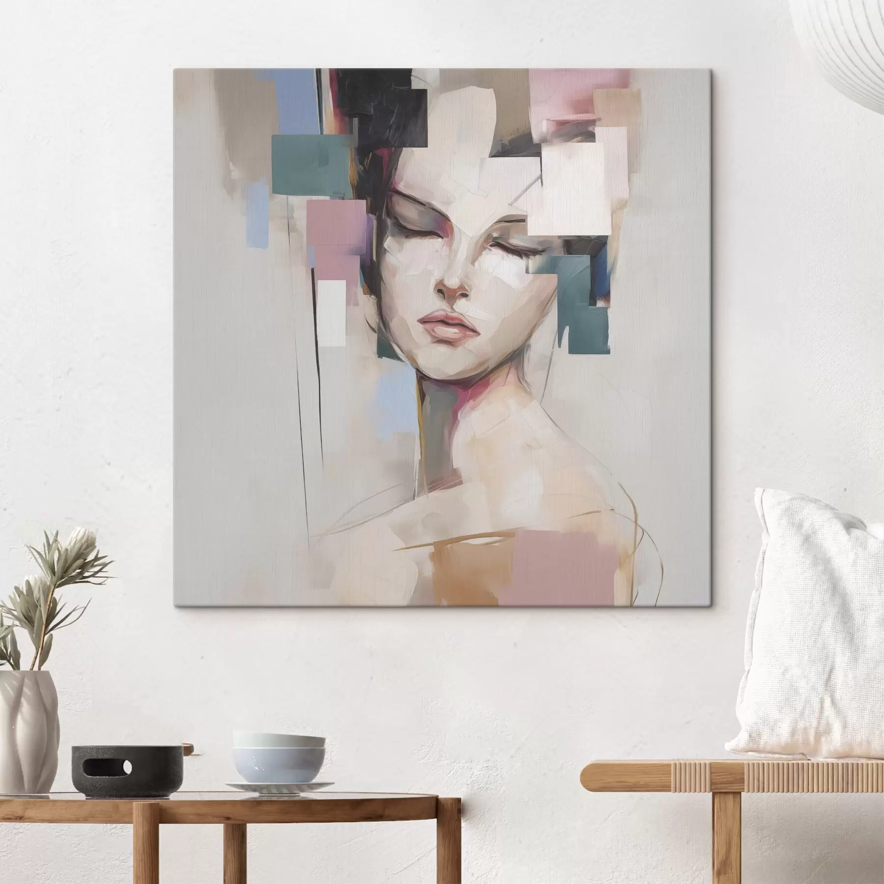  Schilderijen Abstract portret imitatie van schilderij s45921