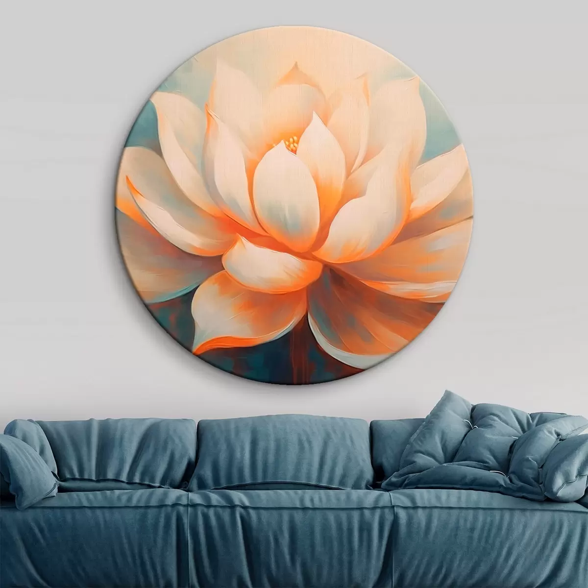 Ronde schilderijen Lotus r45837
