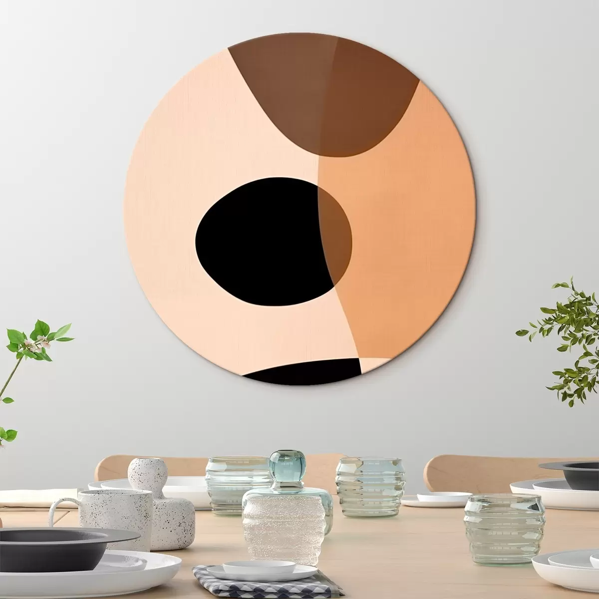 Ronde schilderijen Abstractie r45838