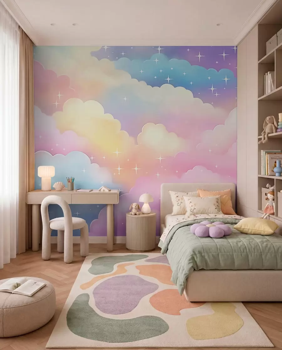 Fotobehang Hemel van suikerwolken w04585