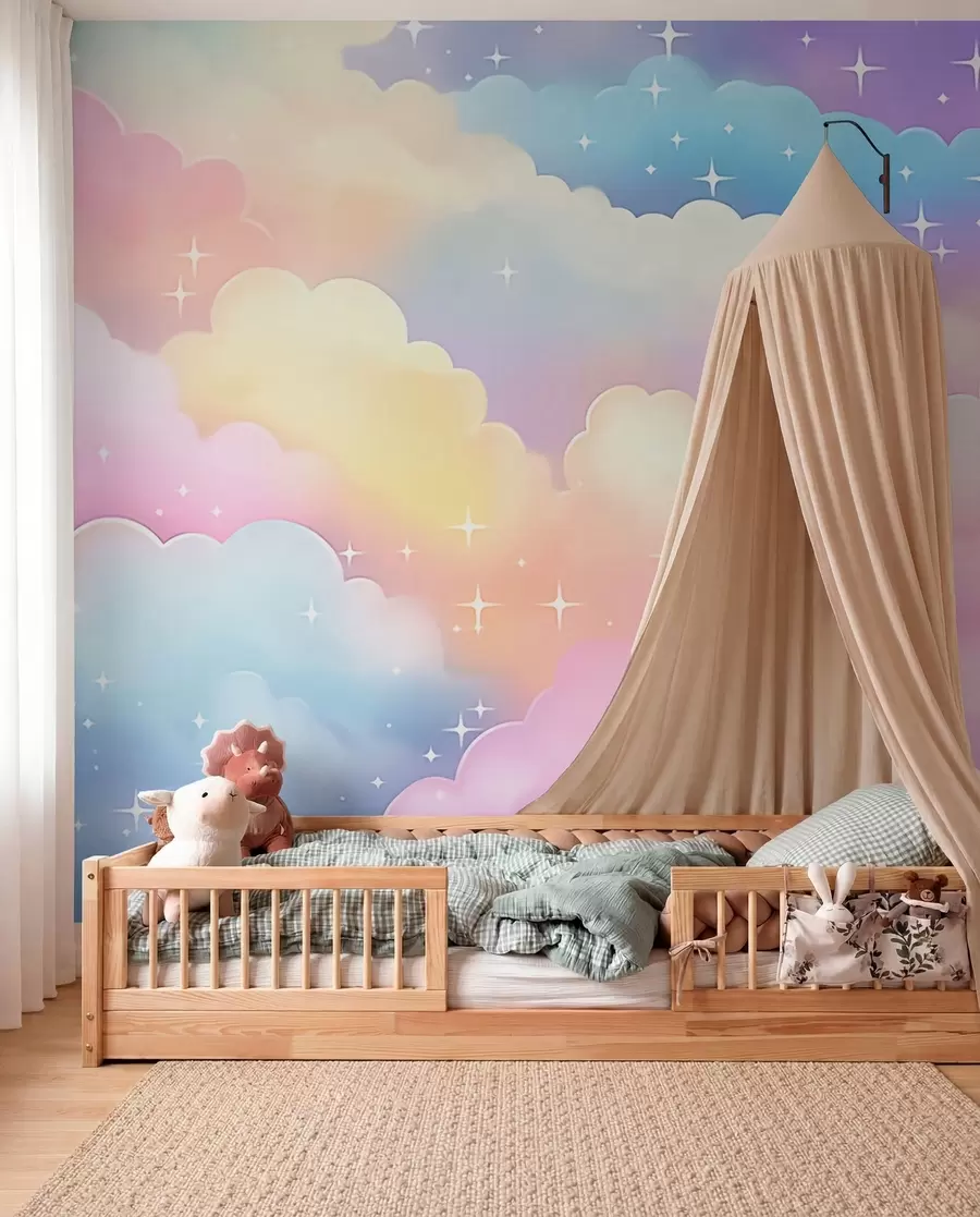 Fotobehang Wolken met sterren w04585
