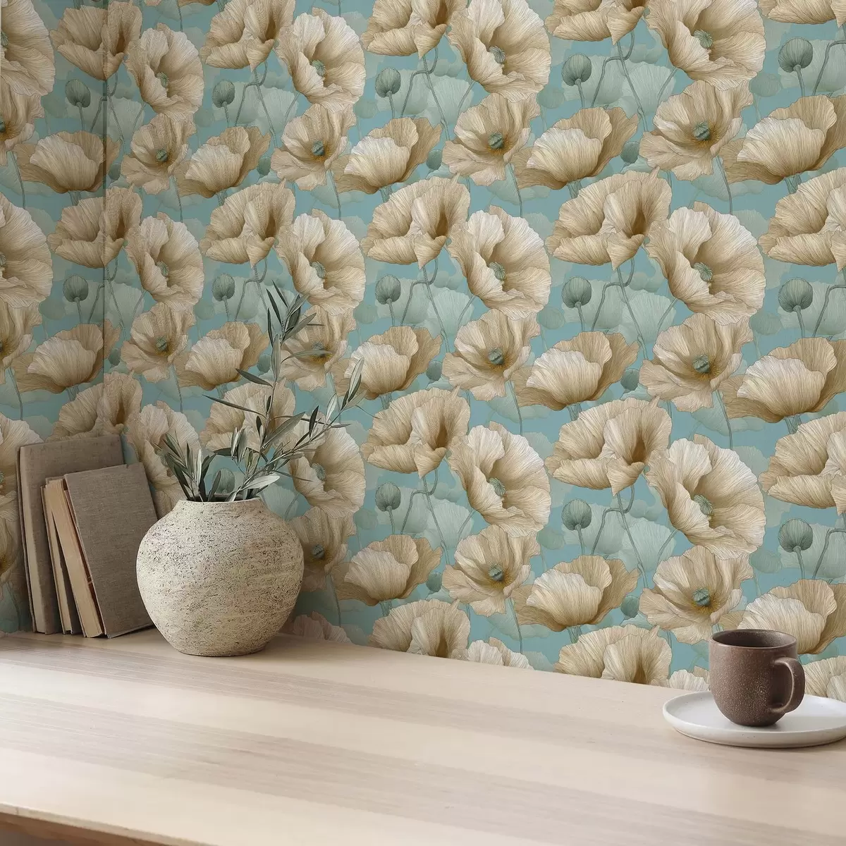 Behang Grote bloemen a00539