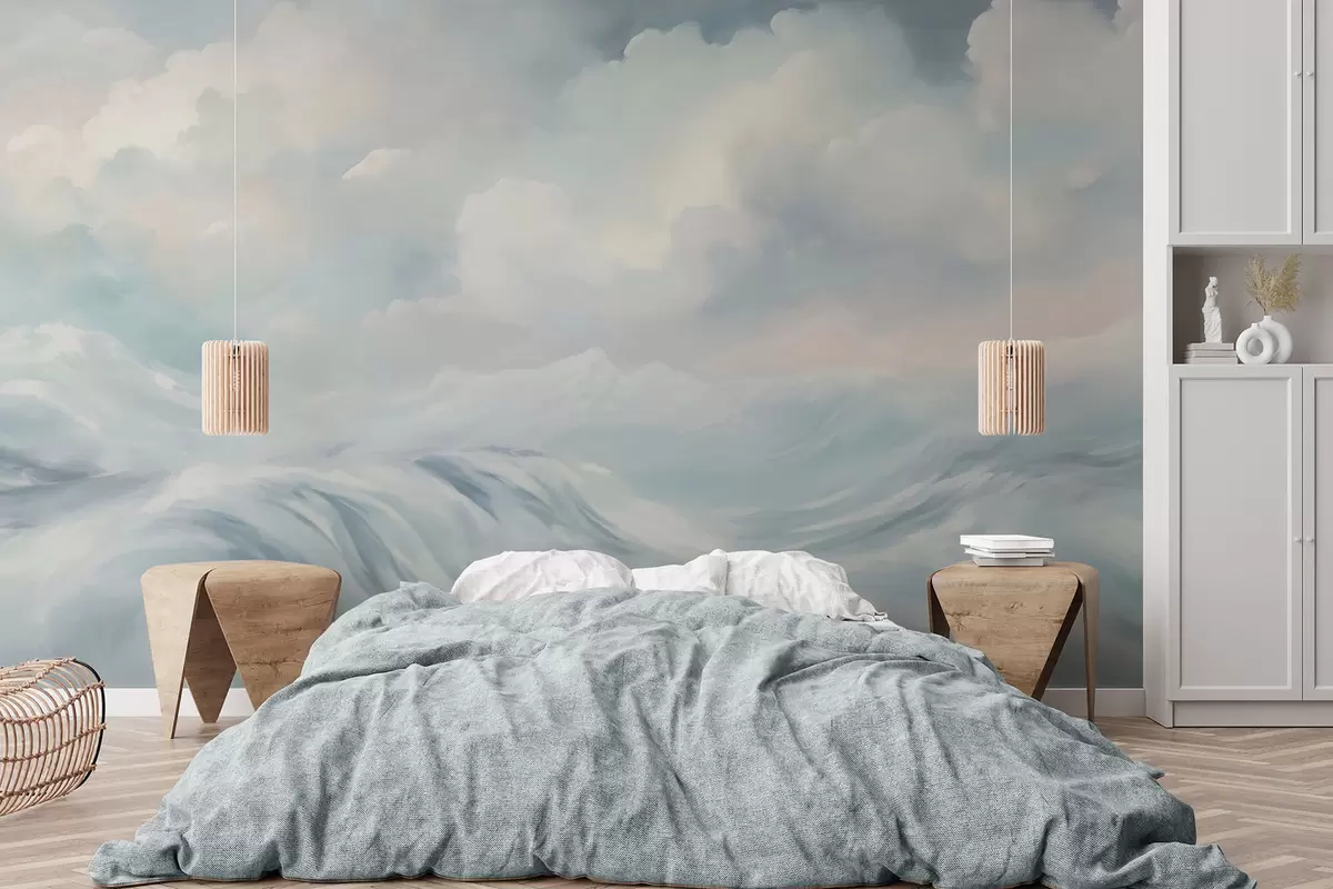 Fotobehang Wolken en zee w04598
