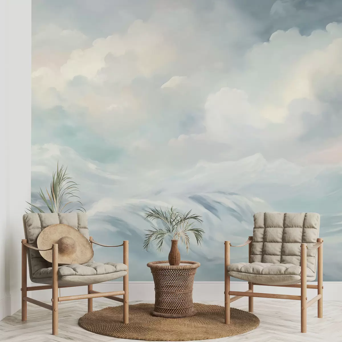 Fotobehang Wolken en zee w04598