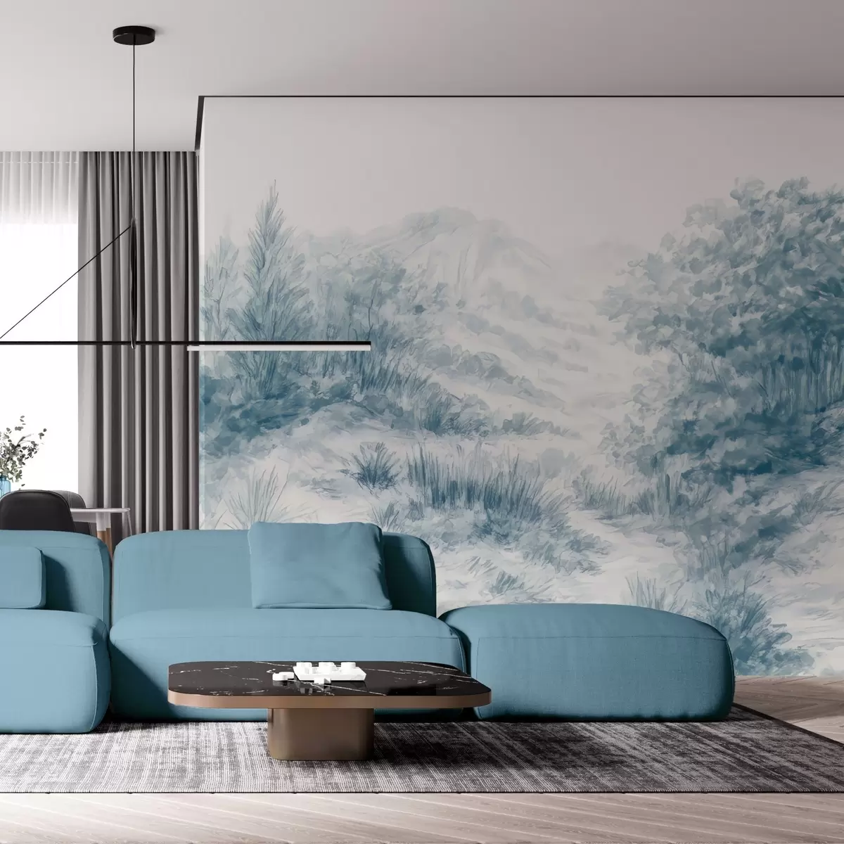 Fotobehang Kleurrijke contouren w04572