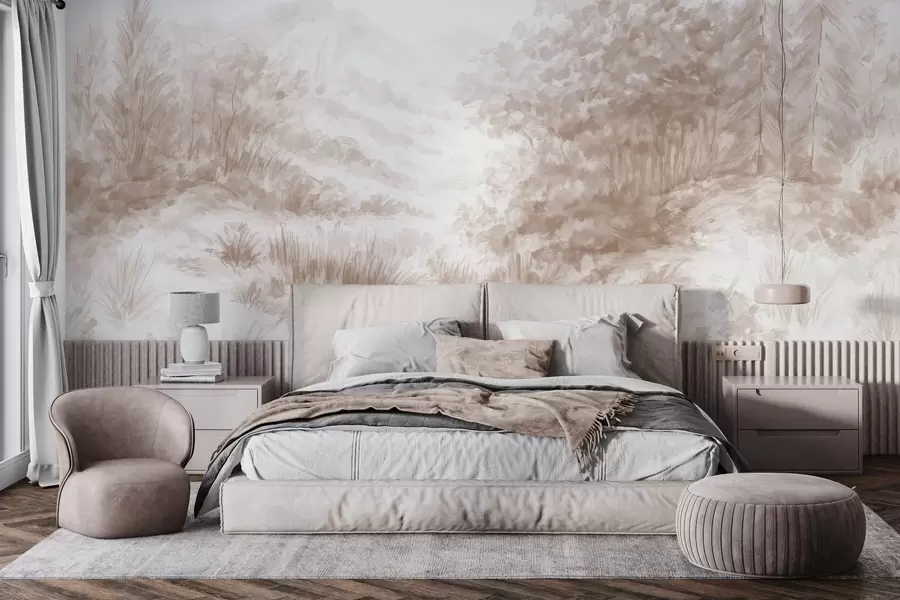 Fotobehang Kleurrijke contouren w04572v1