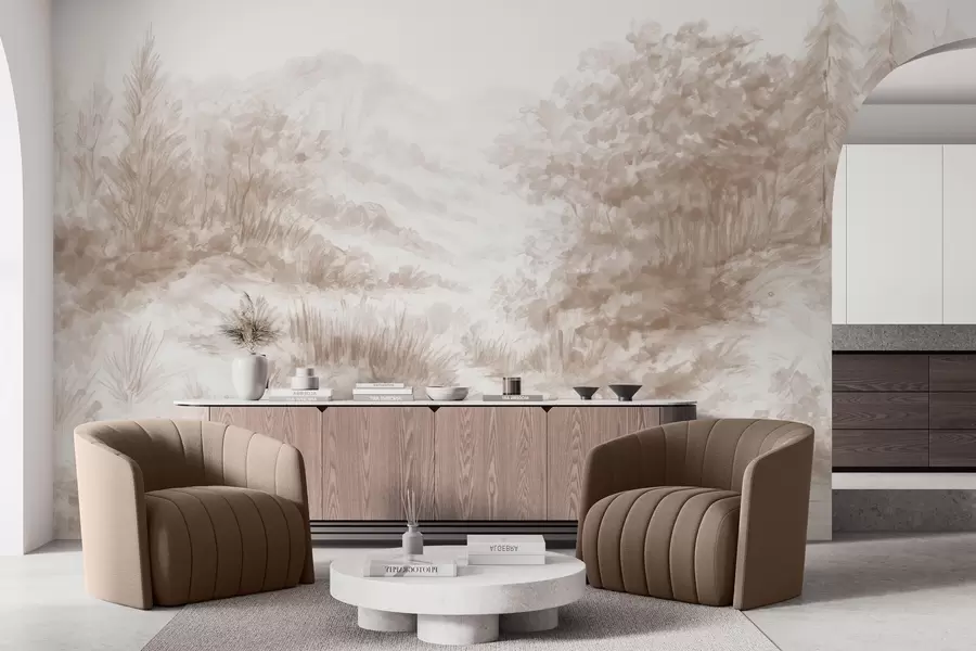 Fotobehang Kleurrijke contouren w04572v1