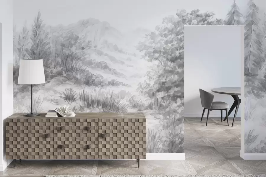 Fotobehang Kleurrijke contouren w04572v2