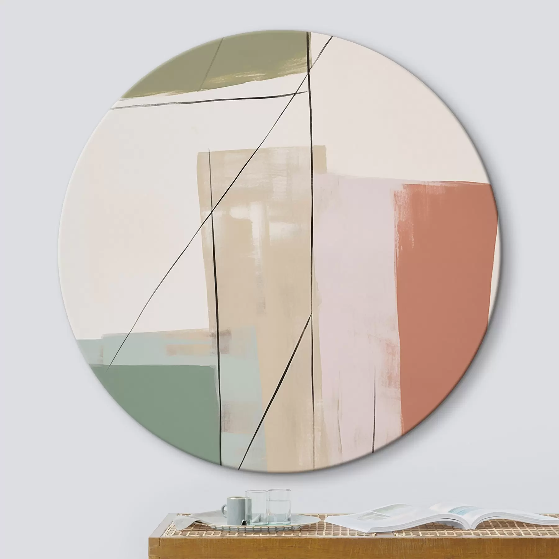  Schilderijen Abstractie met imitatie van slijtageplekken r45974