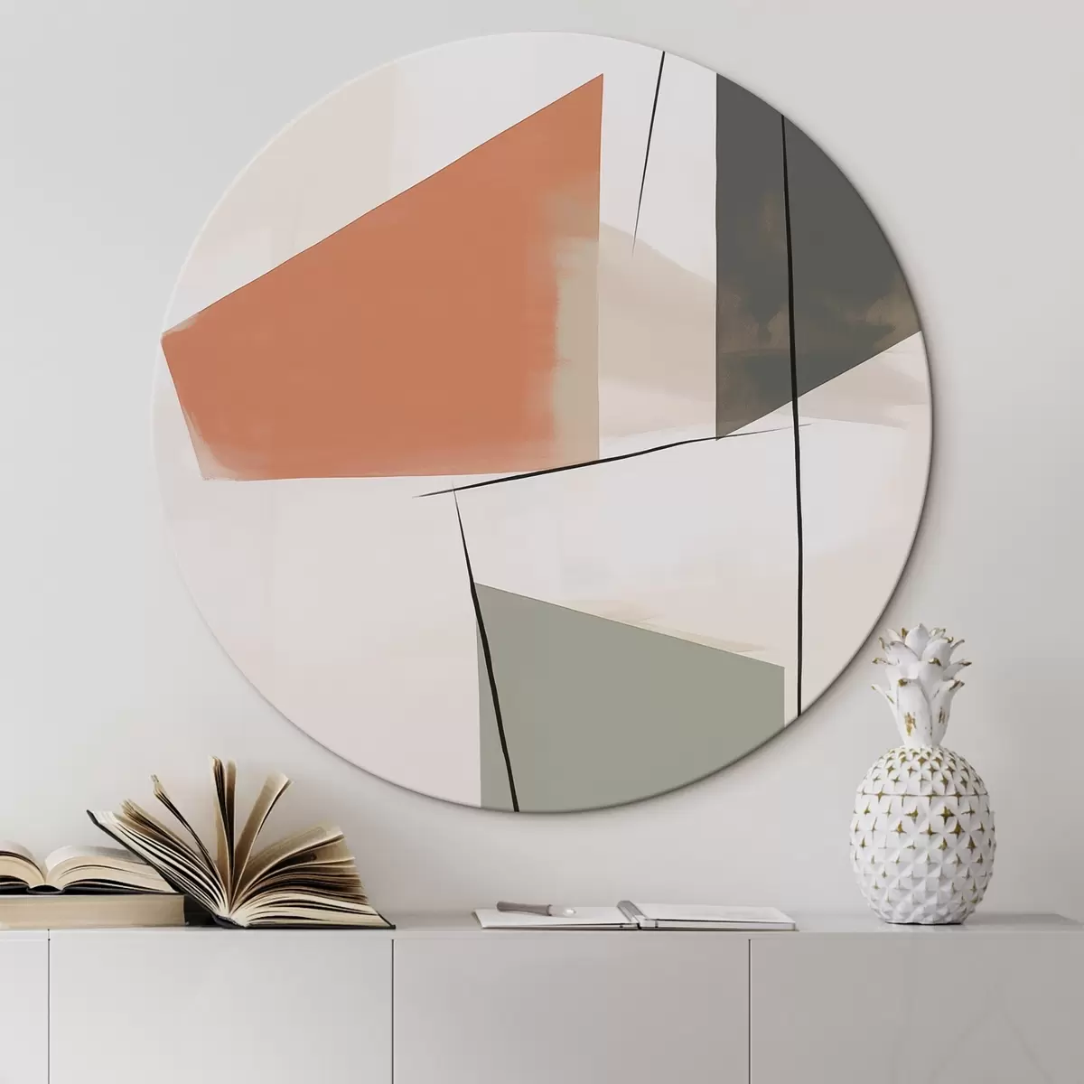 Ronde schilderijen Geometrische abstractie r45975