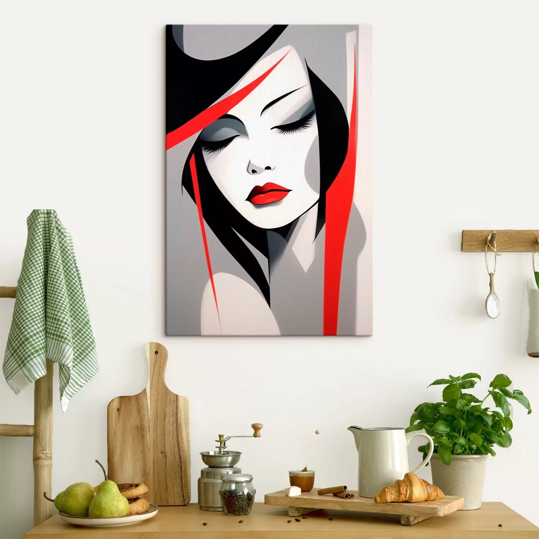  Schilderijen Abstract vrouwenportret s45964