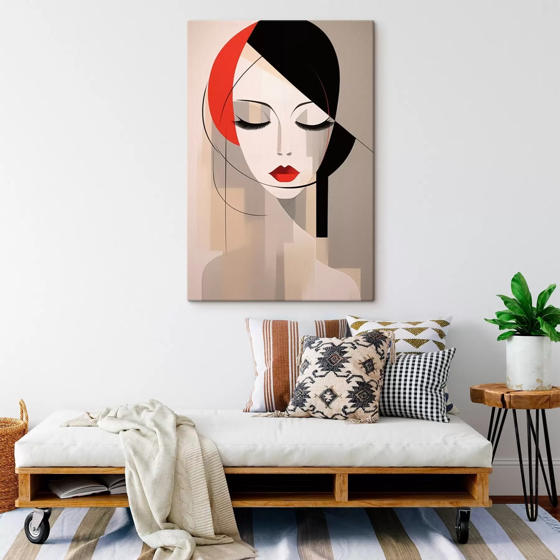  Schilderijen Abstract vrouwenportret s45965