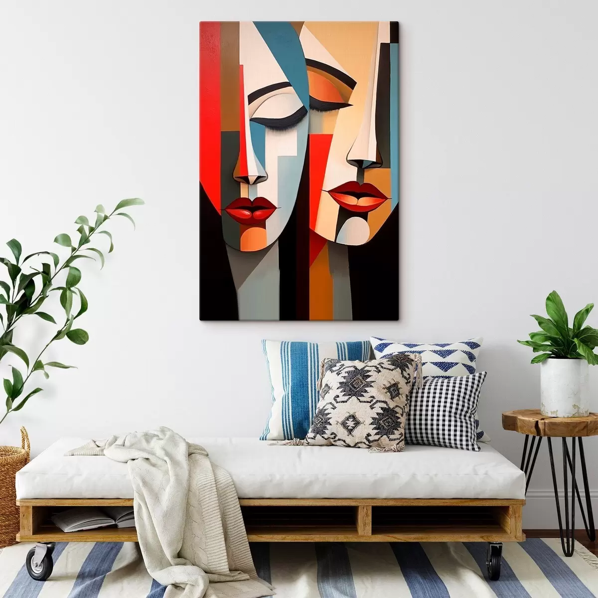  Schilderijen Abstracte vrouwelijke gezichten s45967