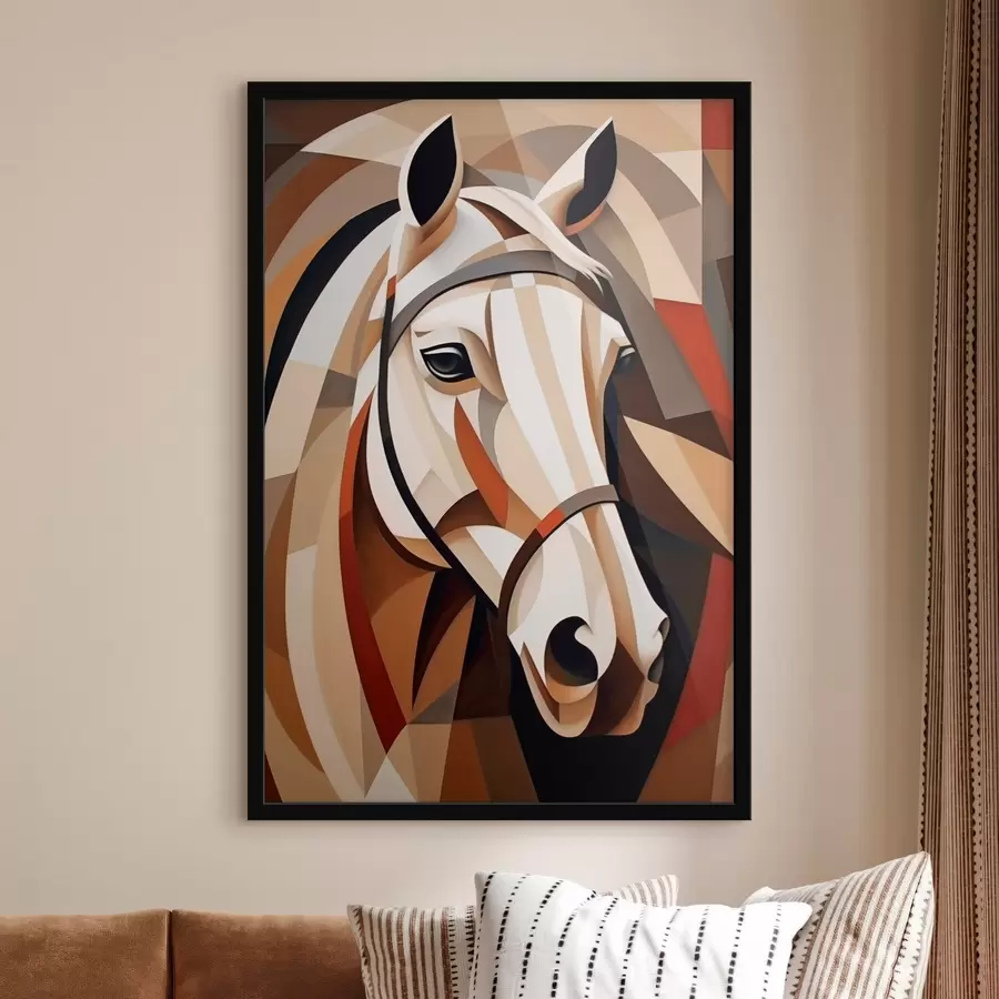 Fotobehang Kubistisch paard f45968