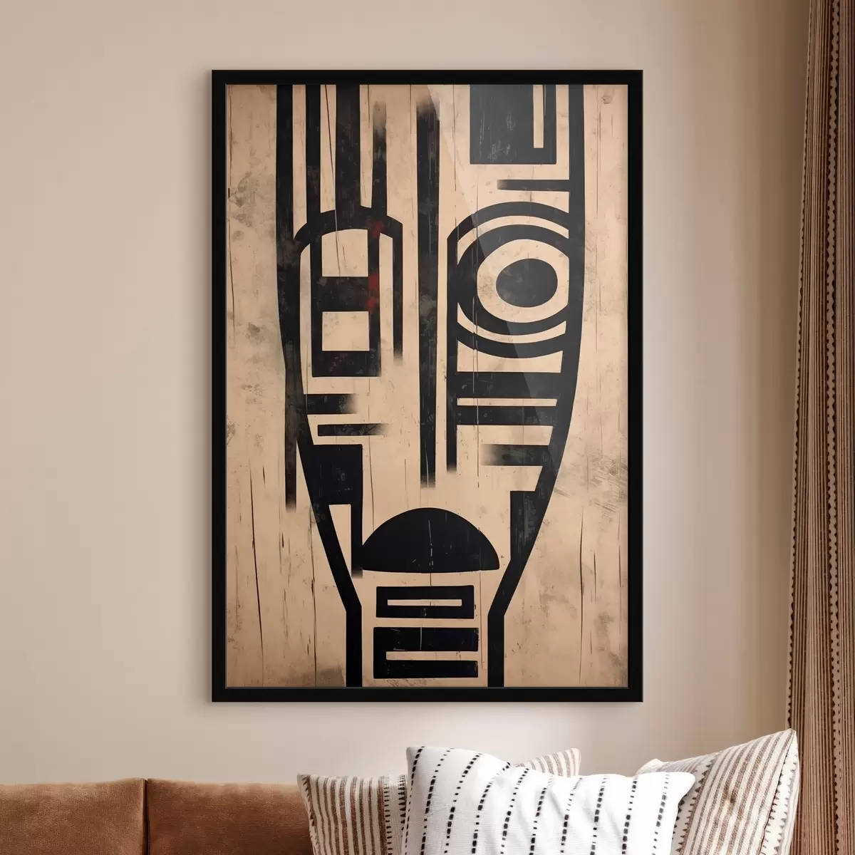 Poster Geometrisch abstract gezicht f45971