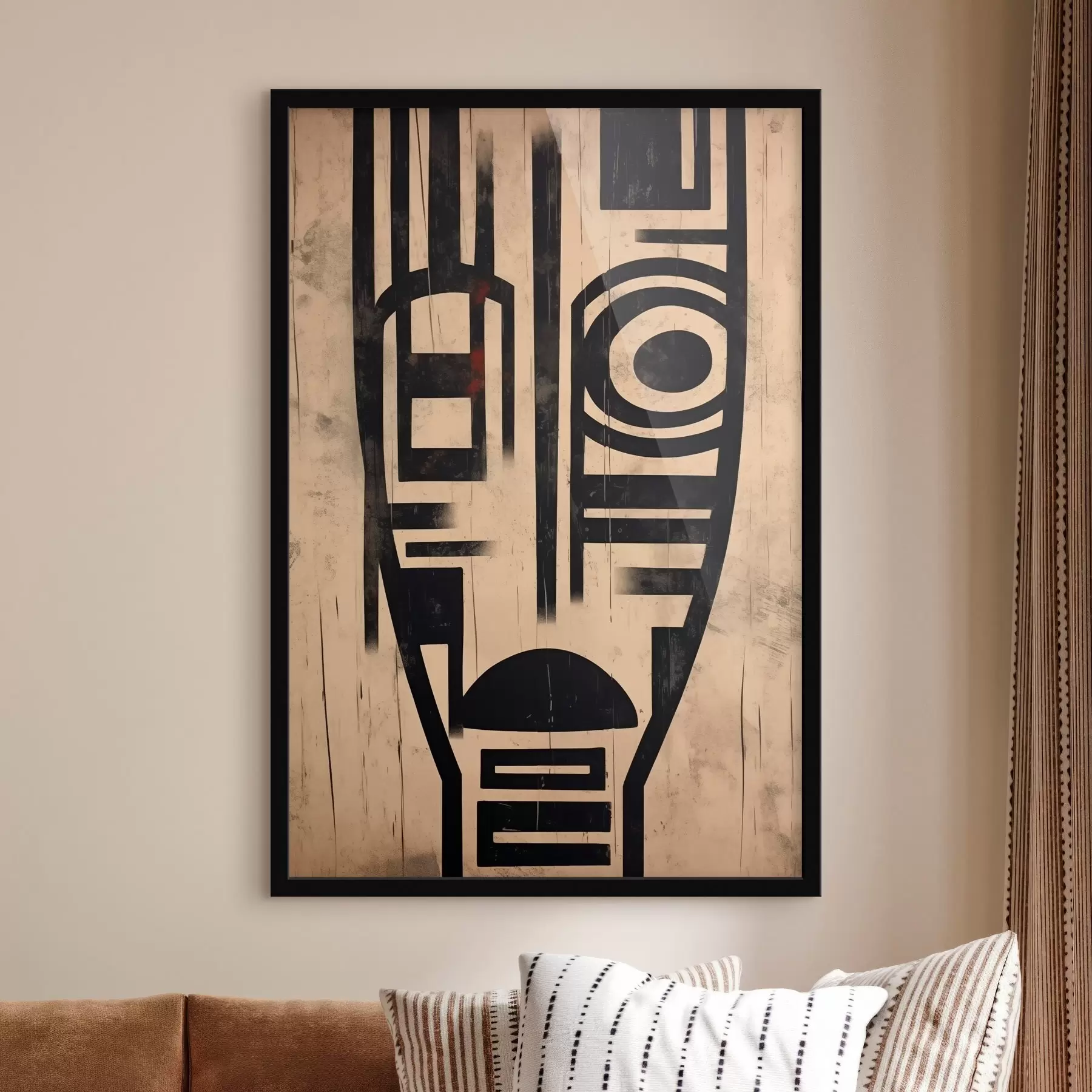 Fotobehang Geometrisch abstract gezicht f45971
