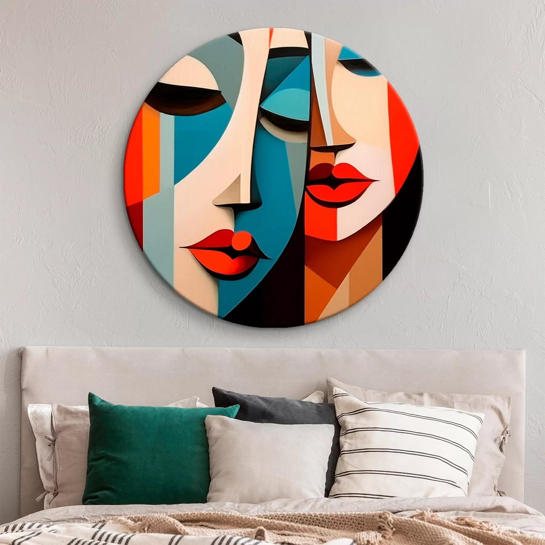  Schilderijen Geometrisch vrouwelijk portret r45966