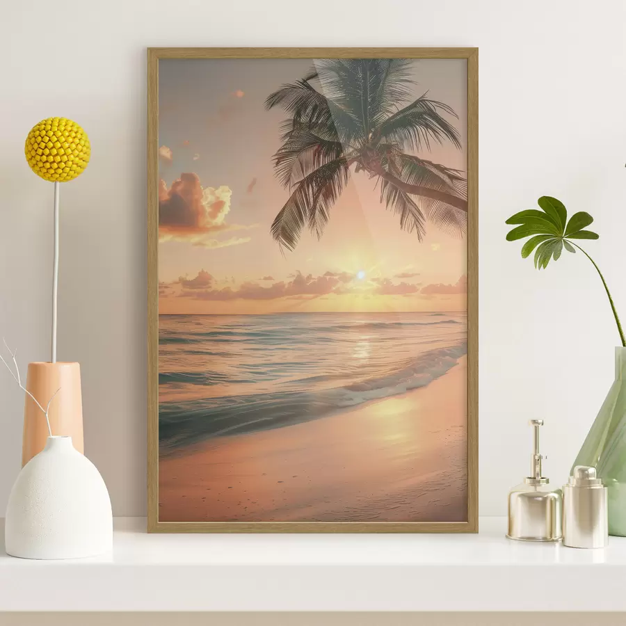 Fotobehang Zonsondergang op zee f45661