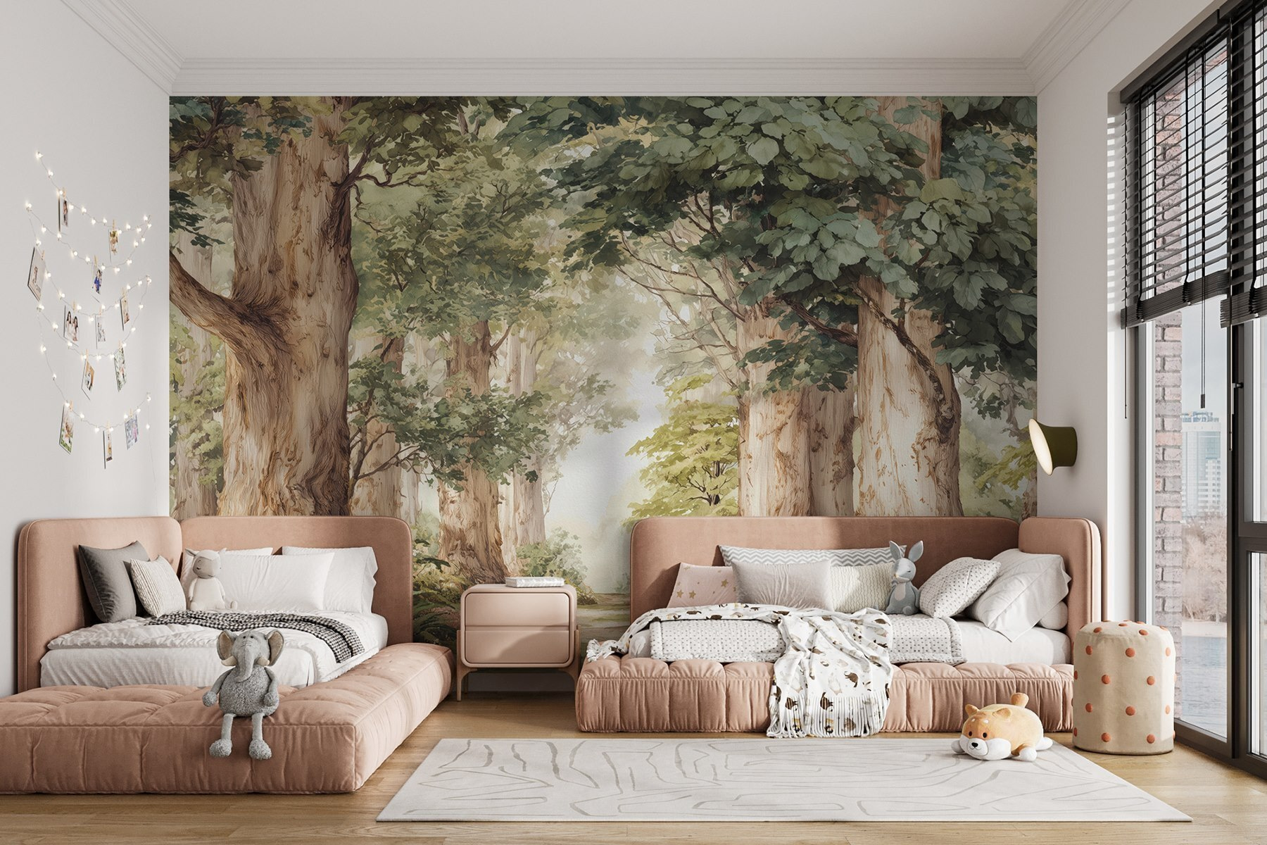 Fotobehang Bos Landschap 396 x 280 cm - Vliesbehang Woonkamer Slaapkamer Kantoor Hal Decoratie Muurschilderingen XXL Moderne Wanddecoratie - 100% MADE IN GERMANY - Runa Behang - 9326012b