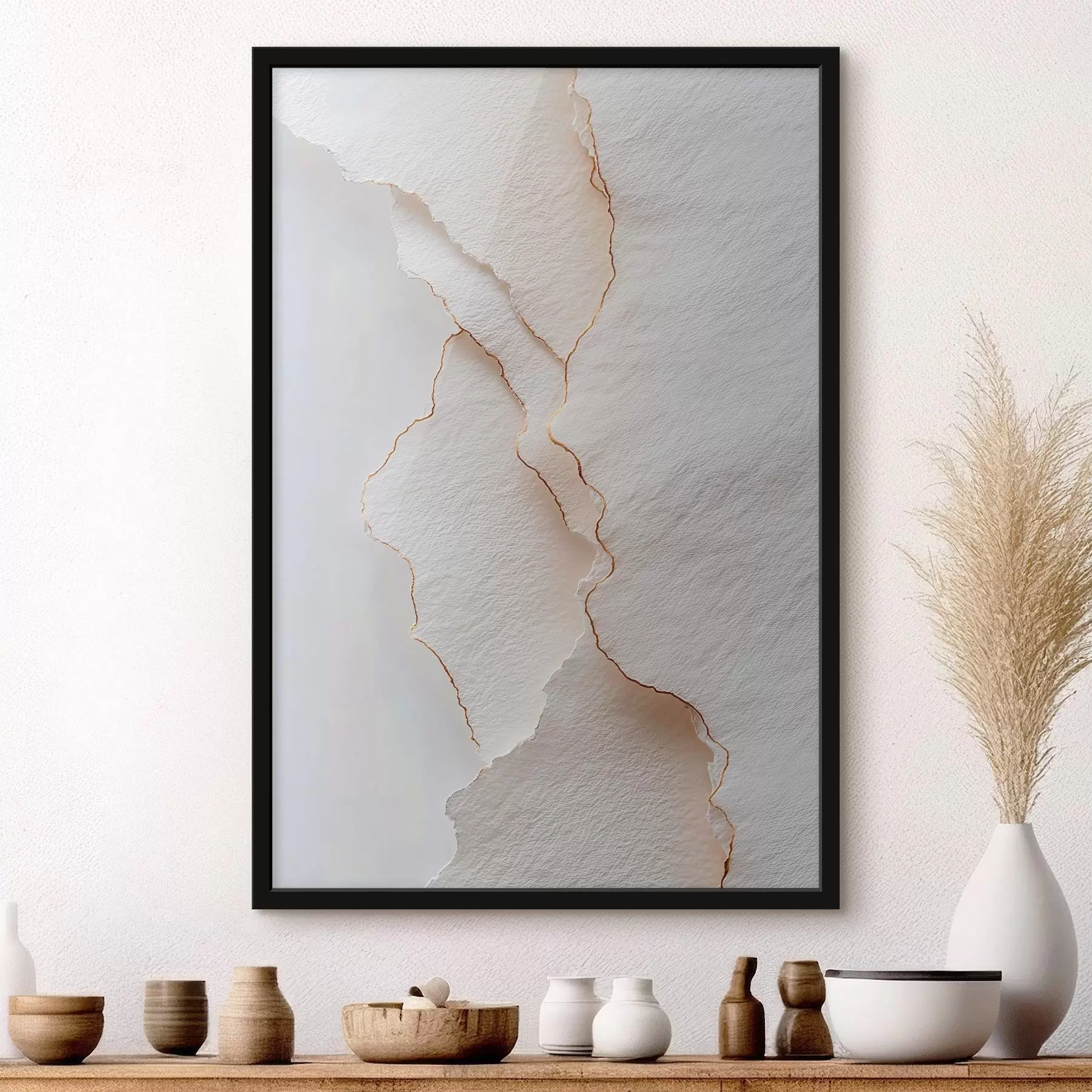 Fotobehang Licht papier scheurt met een fijne rand f45884