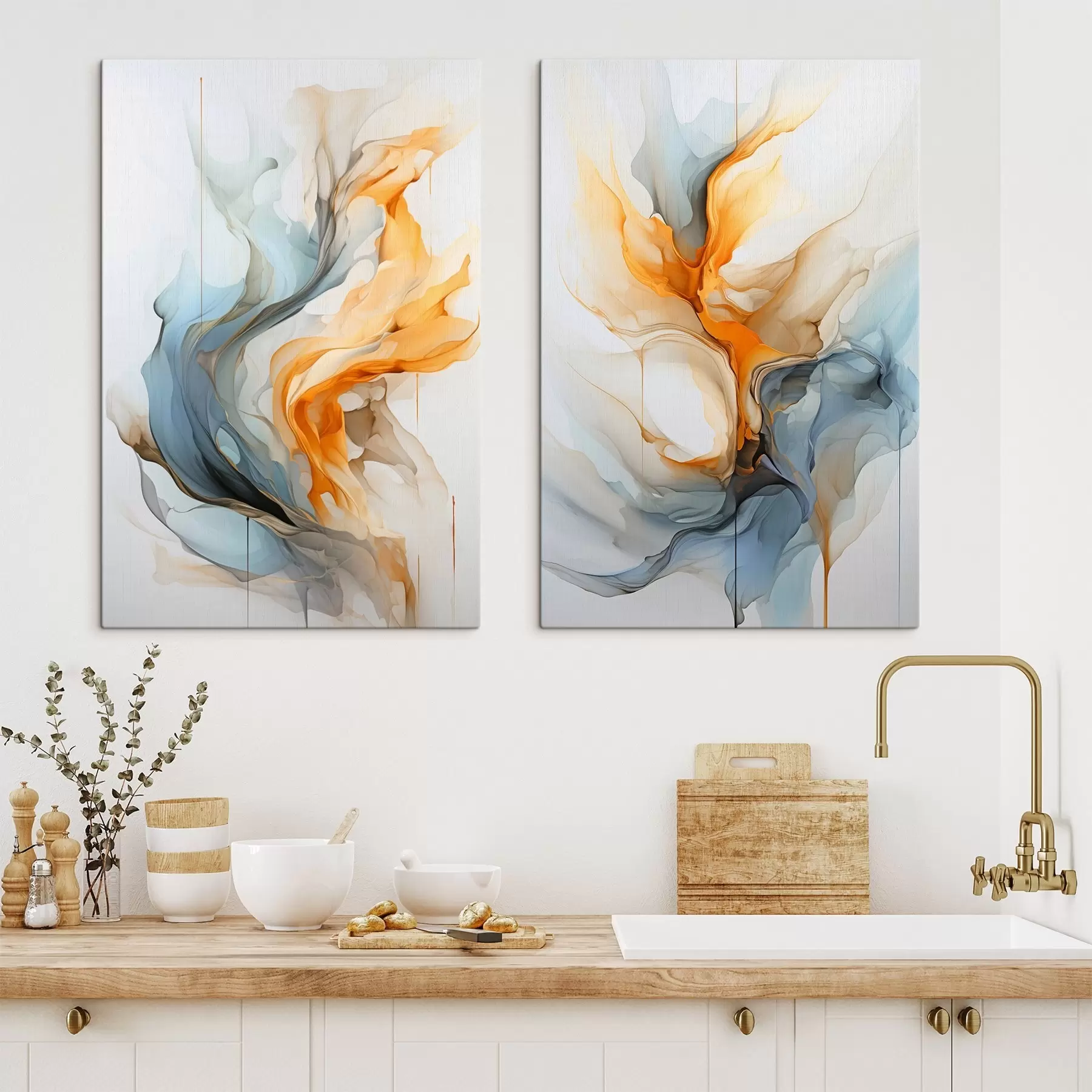  Schilderijen Vloeistofabstractie m00781