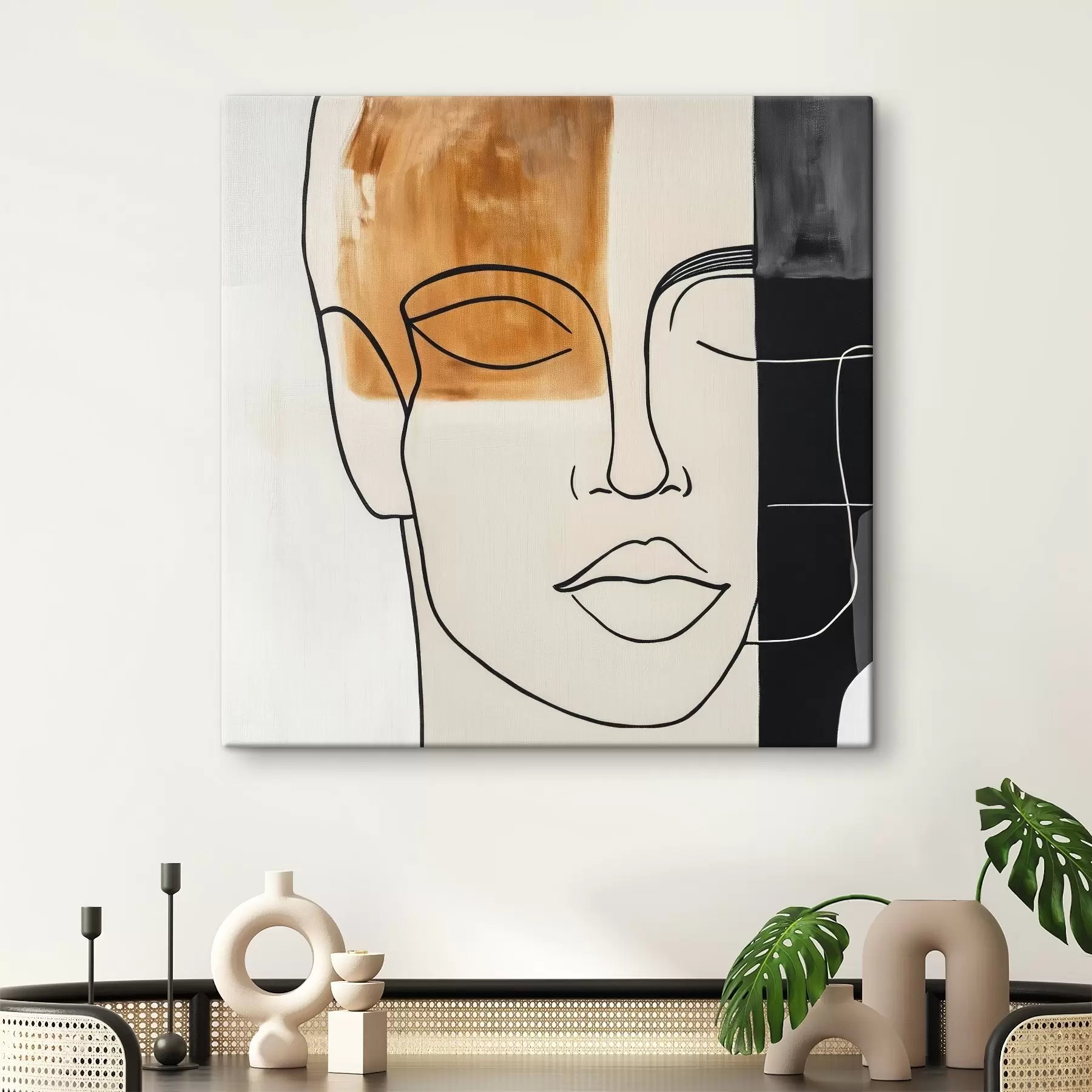  Schilderijen Minimalistisch abstract portret s45986