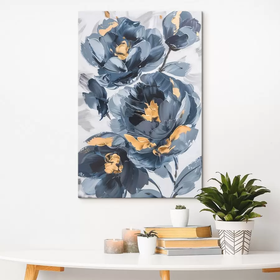  Schilderijen Grote abstracte bloemen s46010