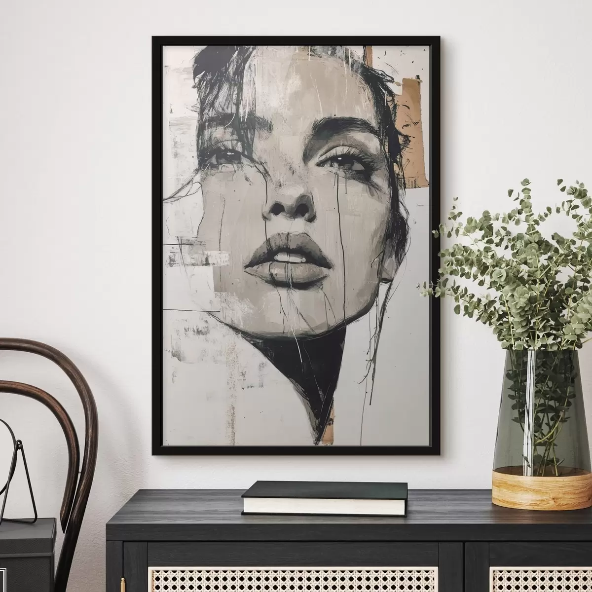 Poster Portret van een vrouw f45778