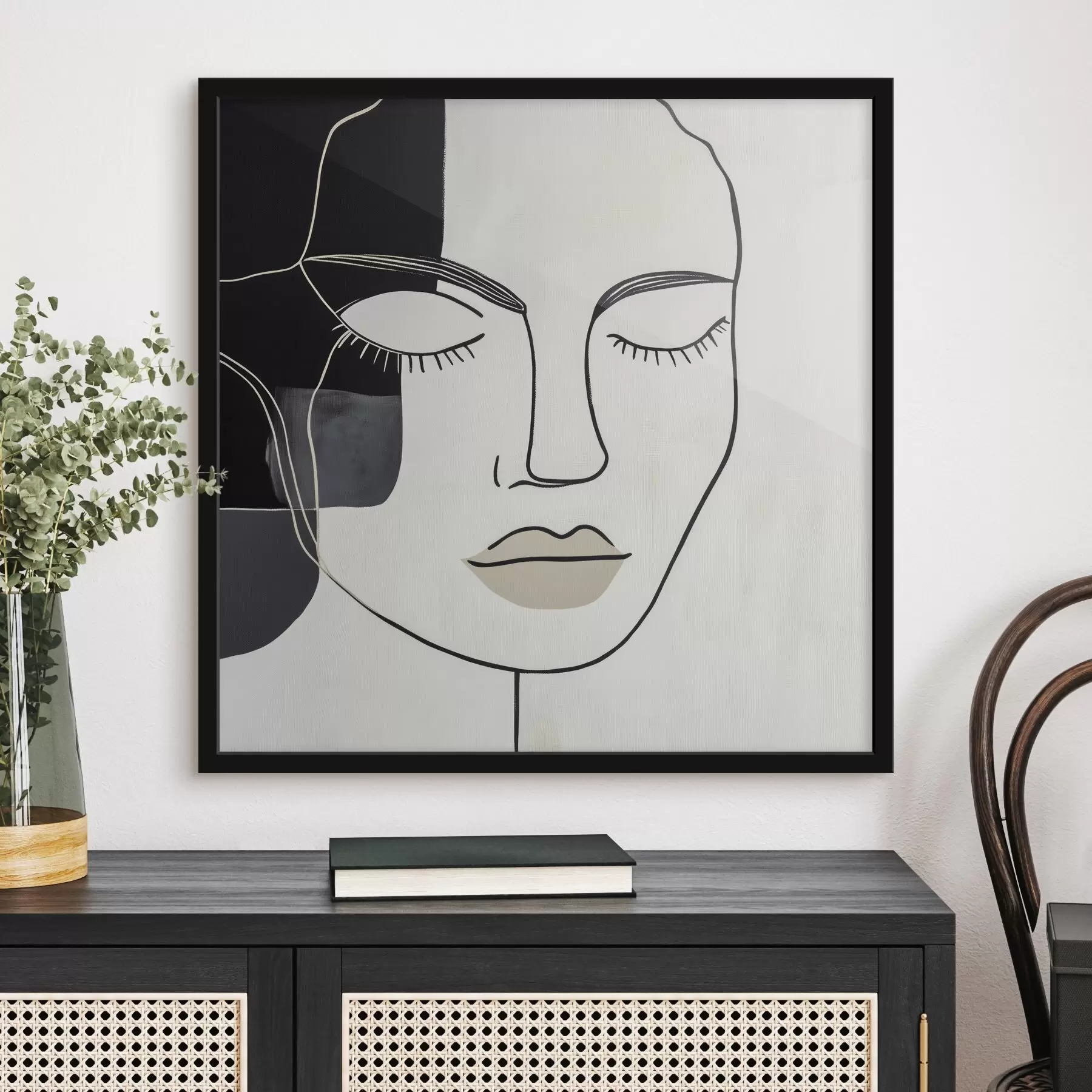 Fotobehang Minimalistisch abstract portret f45987