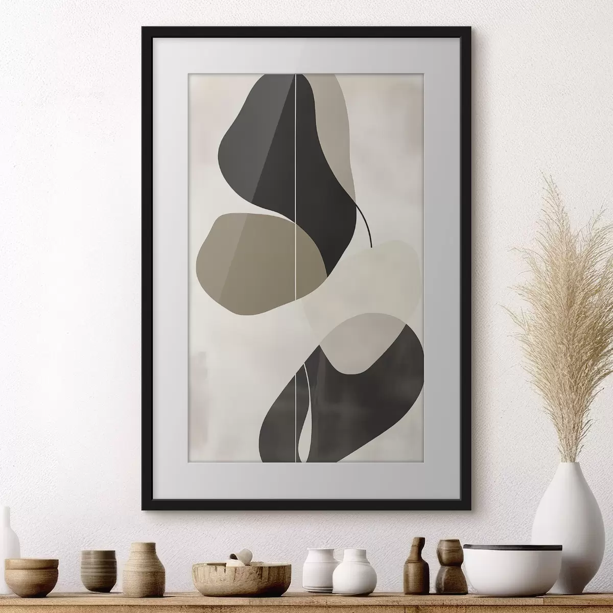 Poster Zwevende abstracte vormen f45995