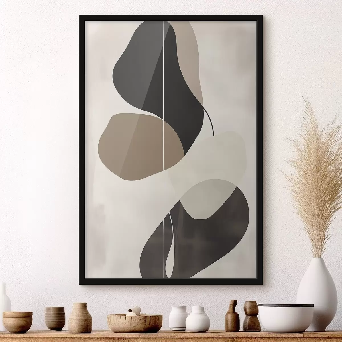 Poster Zwevende abstracte vormen f45995