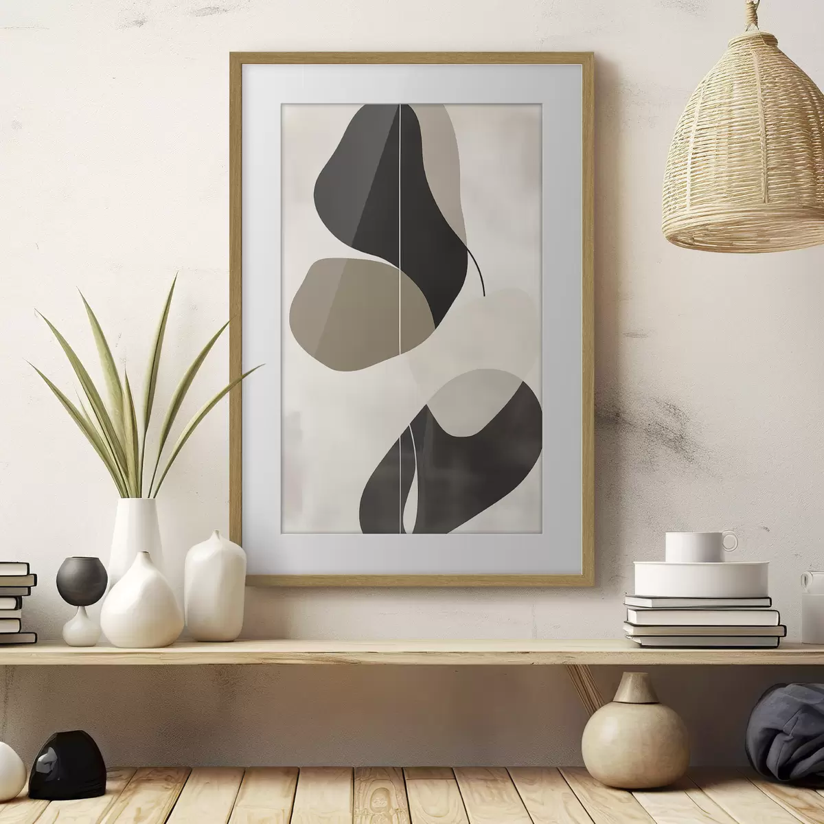 Poster Zwevende abstracte vormen f45995