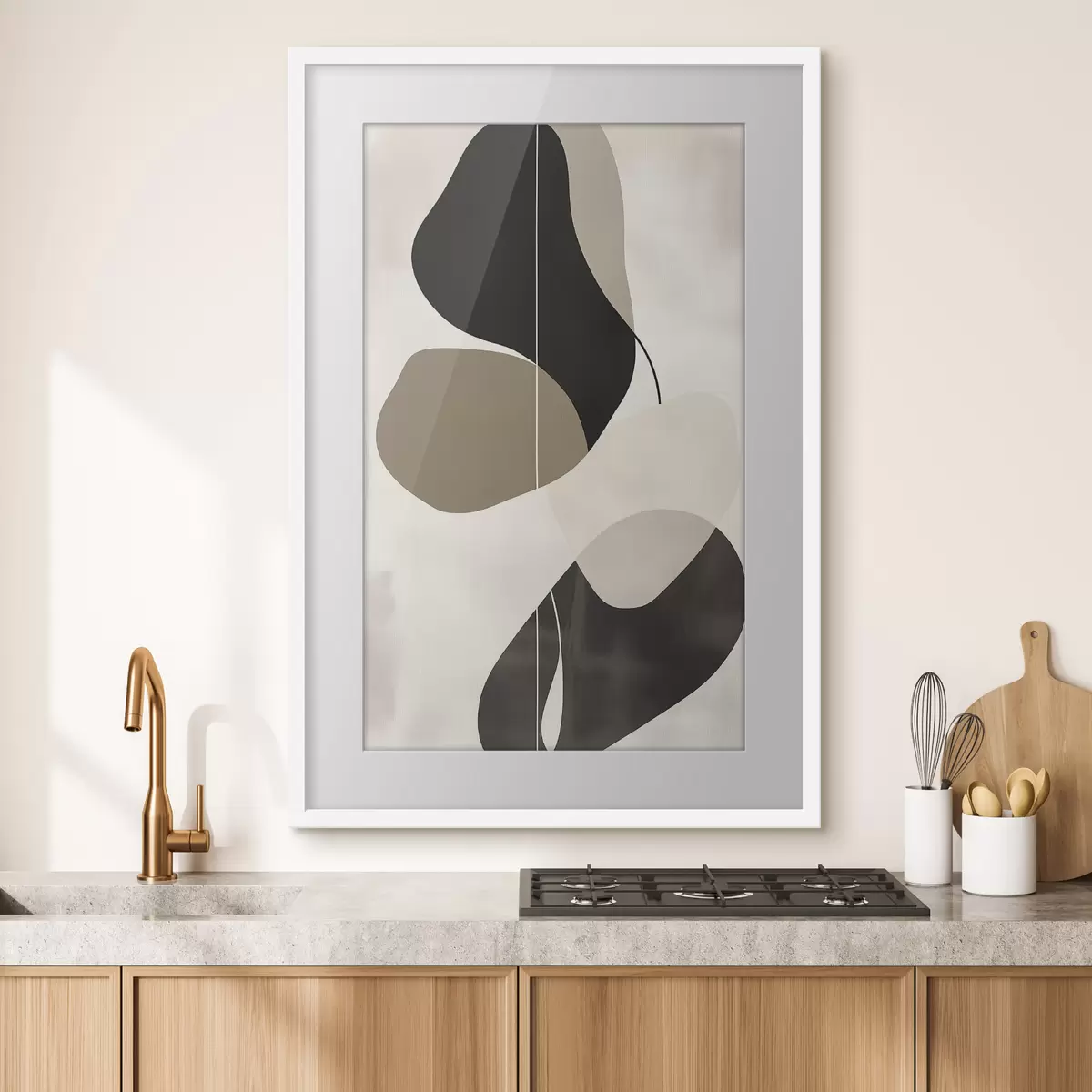 Poster Zwevende abstracte vormen f45995