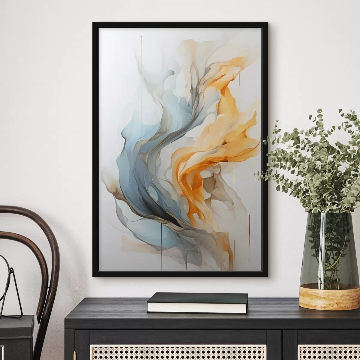 Poster Vloeistofabstractie f46000