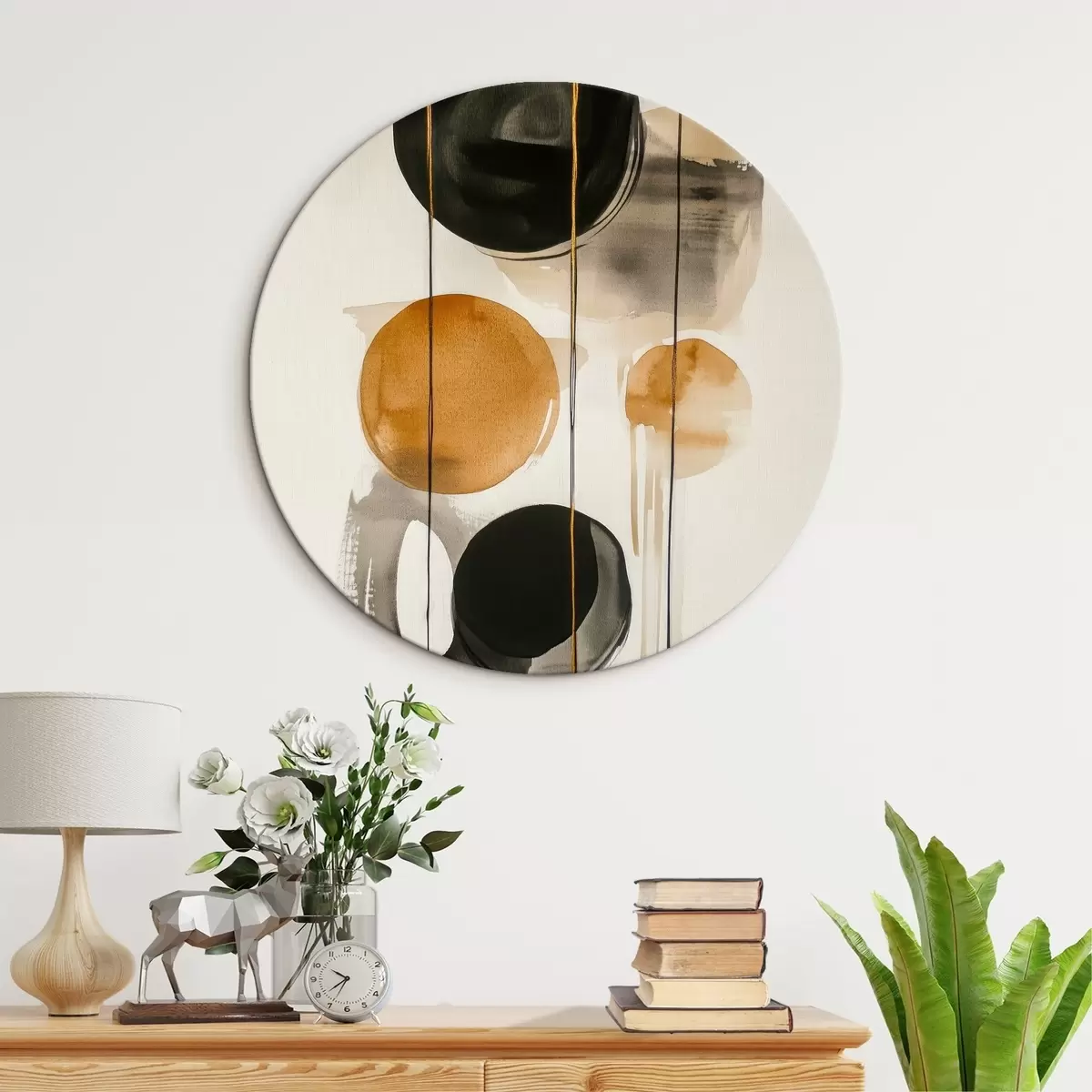 Ronde schilderijen Abstracte cirkels r45779