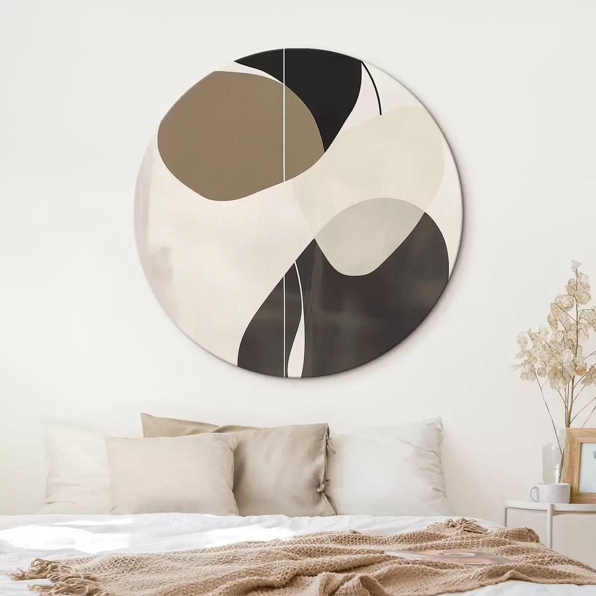 Ronde schilderijen Zwevende abstracte vormen r45995