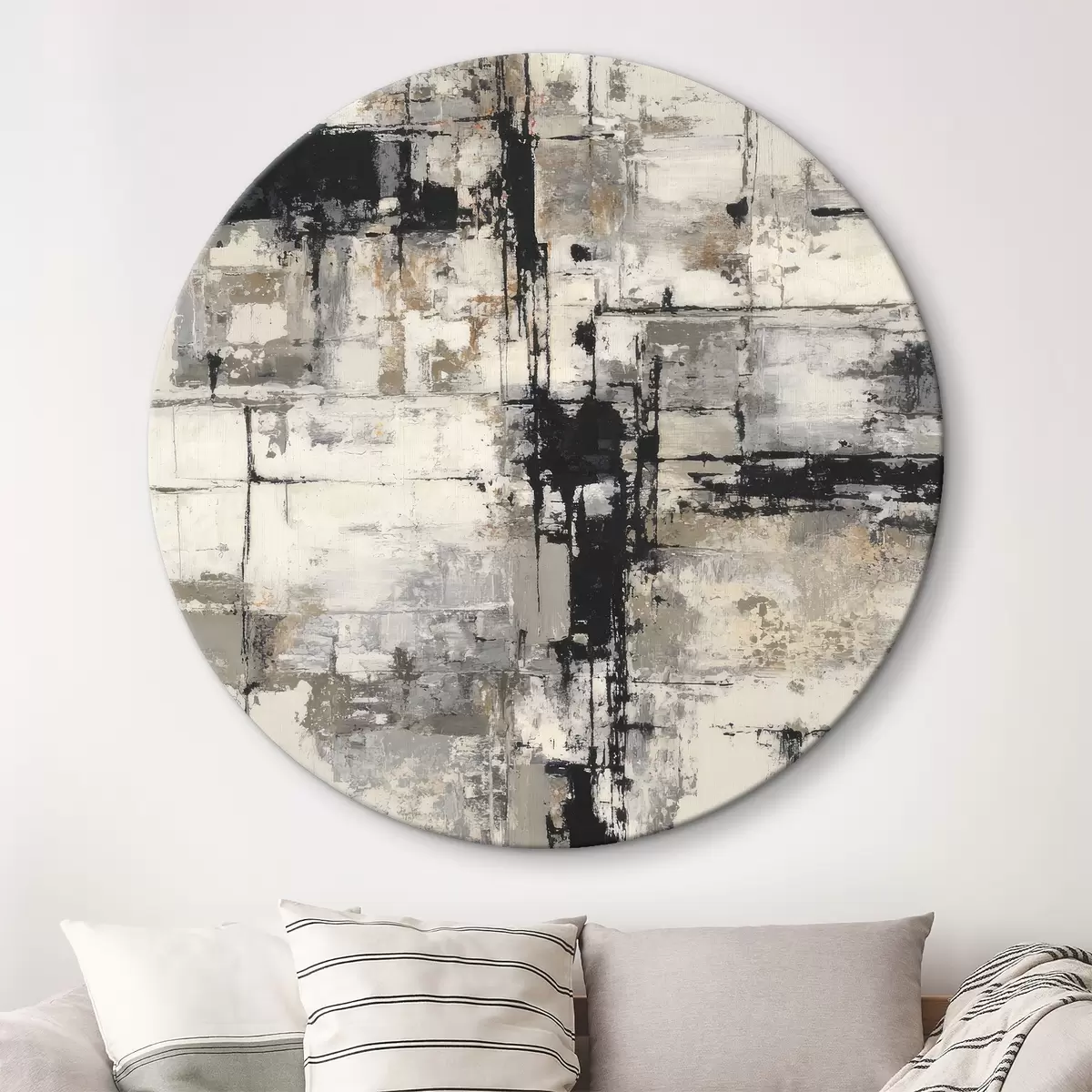 Ronde schilderijen Abstractie r46002