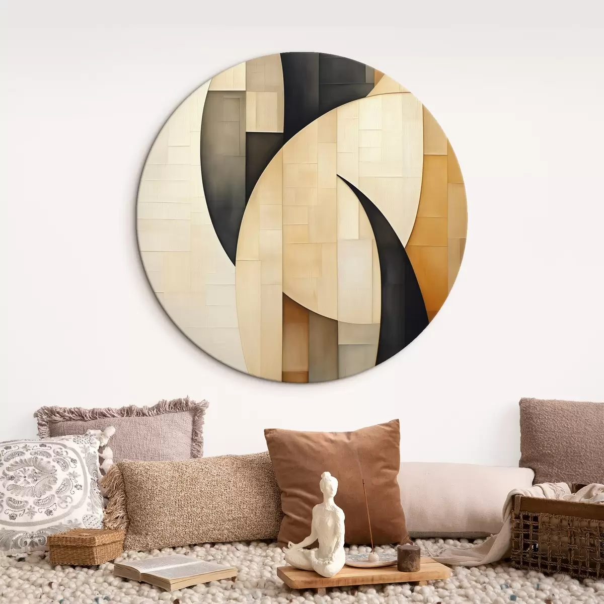 Ronde schilderijen Geometrische abstractie r46006