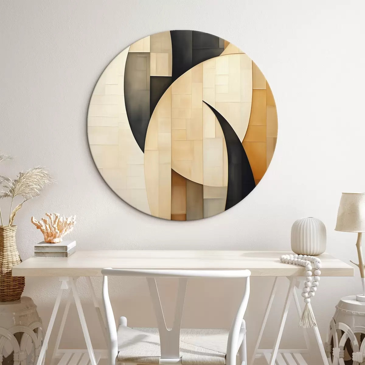 Ronde schilderijen Geometrische abstractie r46006