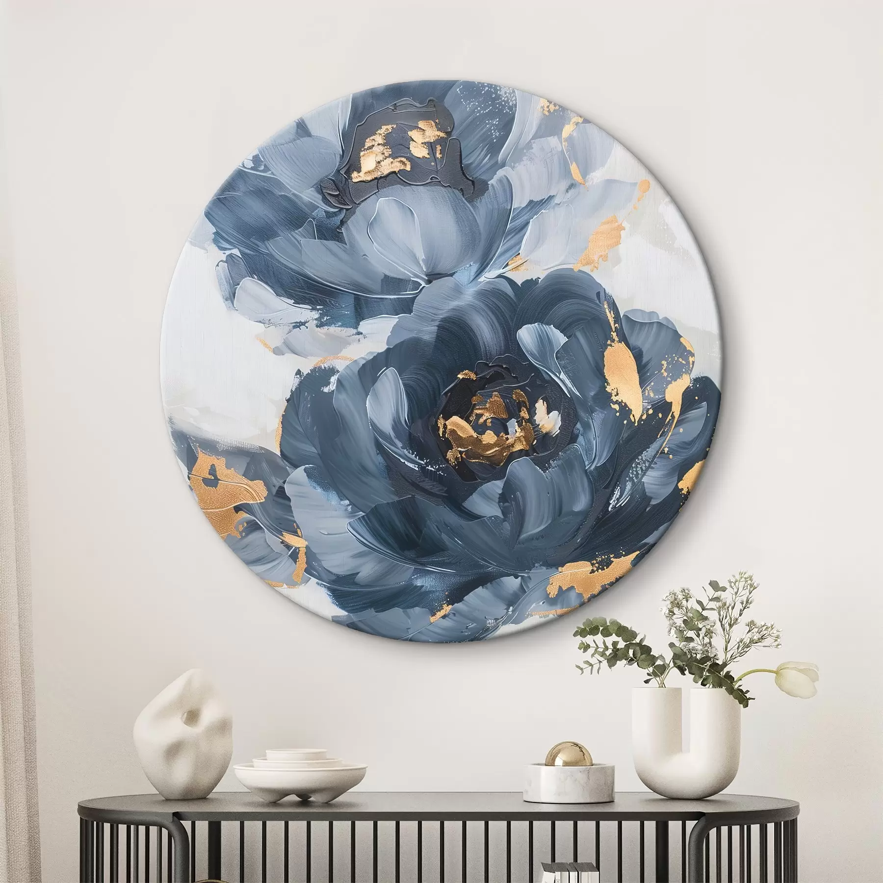  Schilderijen Grote abstracte bloemen r46011