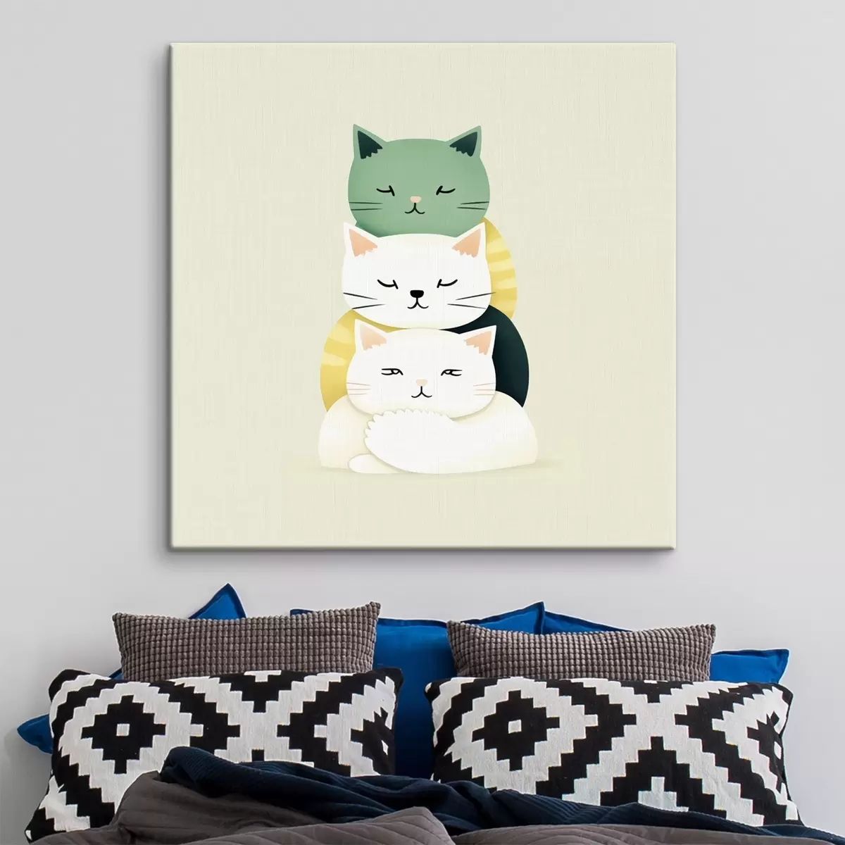  Schilderijen Compositie van drie katten in animatiestijl s45734