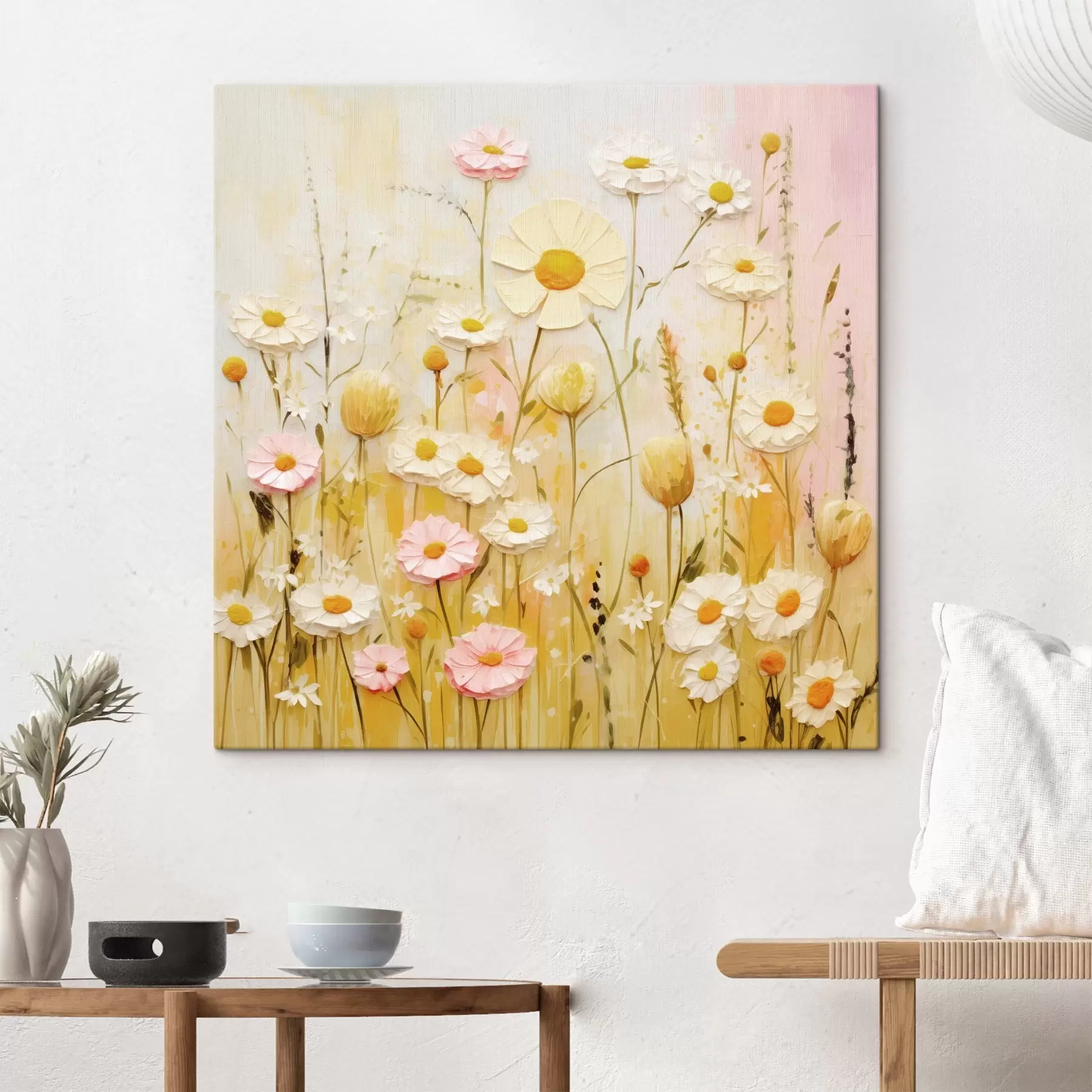  Schilderijen Weidebloemen in olieverfstijl s45741