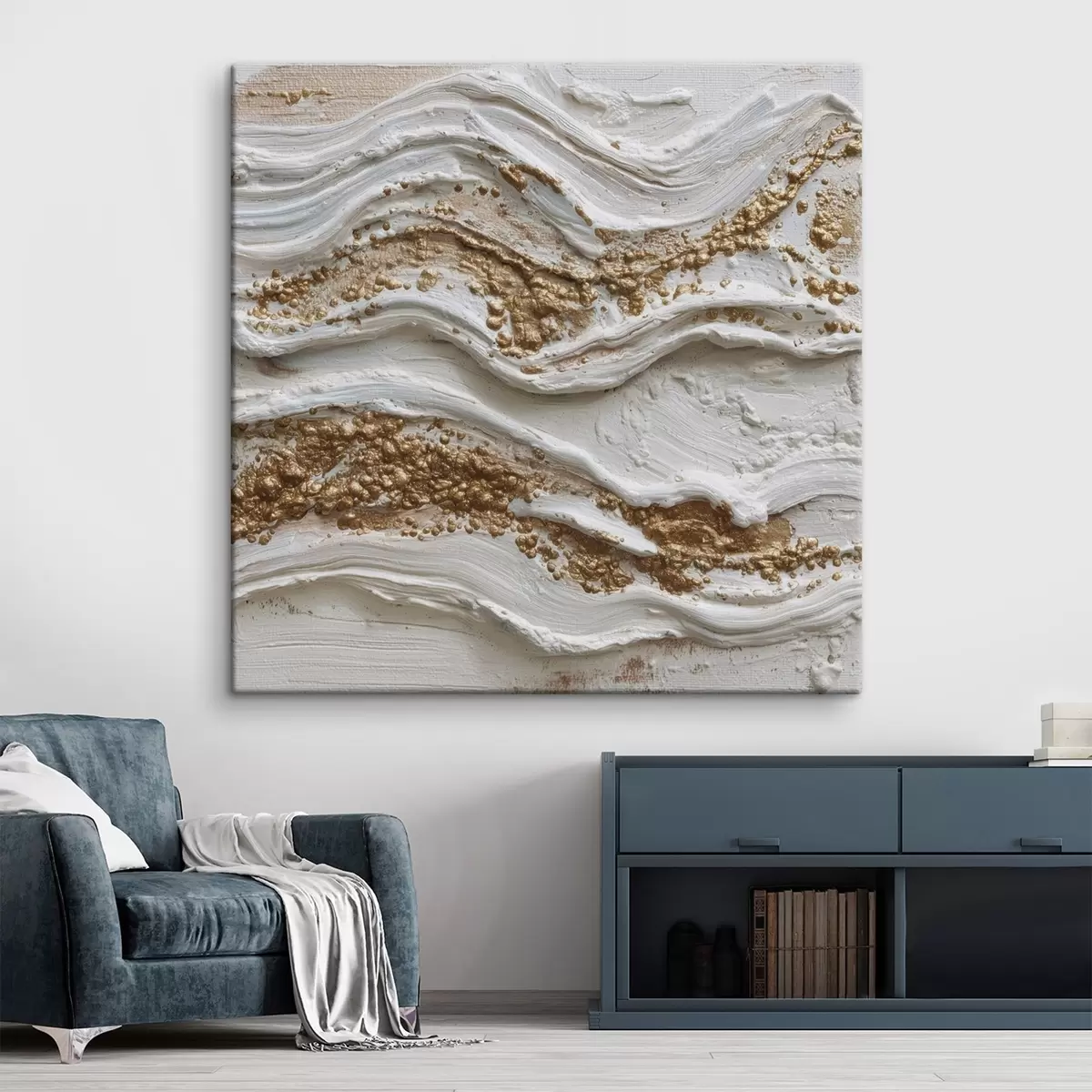  Schilderijen Reliefgolven in gestructureerde abstractiestijl s45854