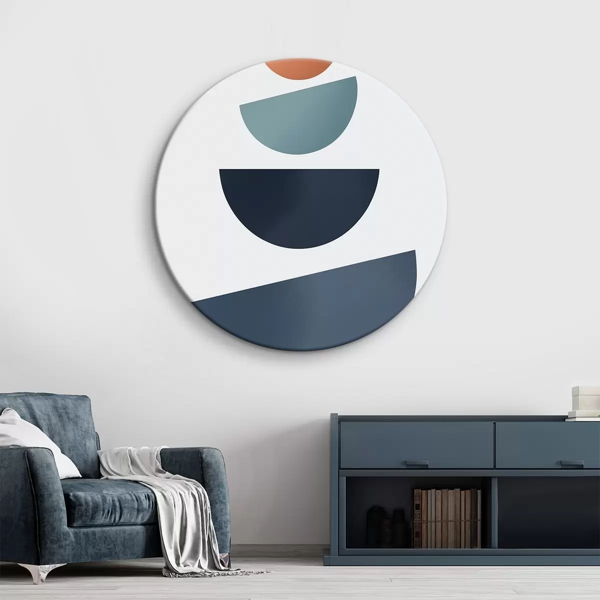 Ronde schilderijen Abstracte samenstelling r46062